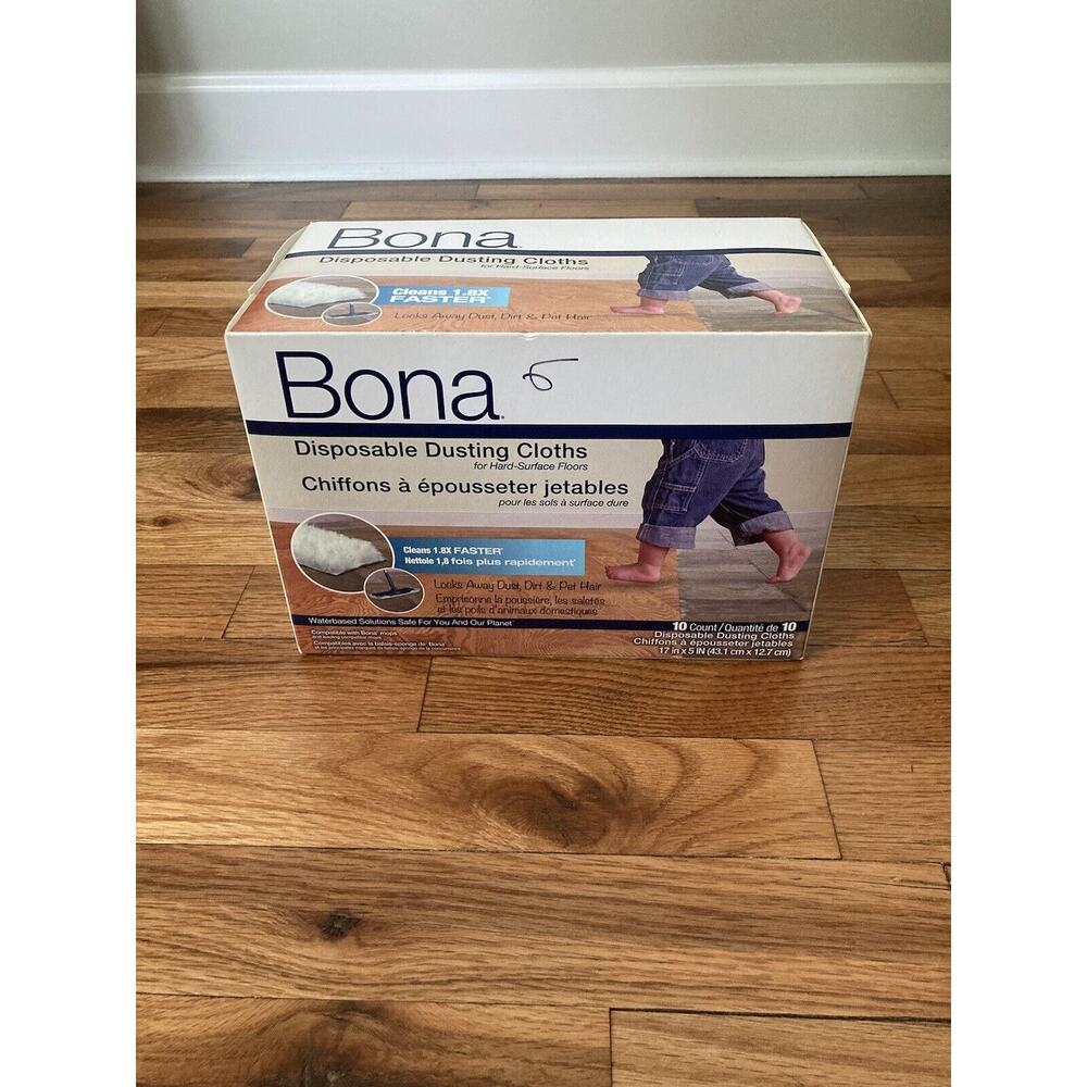 Bona Disposable Dusting Cloths For Hard-Surface Floors 10 Dust Cloths New